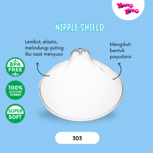 YOUNG YOUNG Pelindung Puting Ibu Natural Fit BPA Free Nipple Shield 303