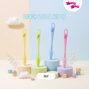 YOUNG YOUNG Sikat Dot Bayi Nylon Berkualitas BPA Free Nipple Brush 767