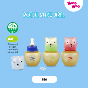 YOUNG YOUNG Botol Susu Bayi Apel 816-6 oz/160ml untuk Usia 3-7 Bulan - Bottle Susu PP