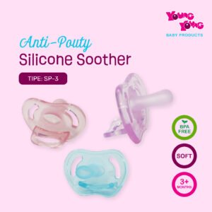 YOUNG YOUNG Dot Bayi Anti Pouty BPA Free Full Silicone Soother SP-3